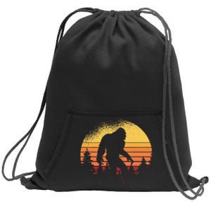 Retro Bigfoot Believer Silhouette Sasquatch Hide And Seek Sweatshirt Cinch Pack Bag