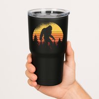 Retro Bigfoot Believer Silhouette Sasquatch Hide And Seek Tumbler