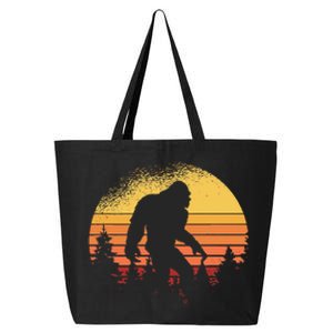 Retro Bigfoot Believer Silhouette Sasquatch Hide And Seek 25L Jumbo Tote