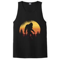 Retro Bigfoot Believer Silhouette Sasquatch Hide And Seek PosiCharge Competitor Tank