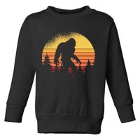 Retro Bigfoot Believer Silhouette Sasquatch Hide And Seek Toddler Sweatshirt