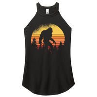 Retro Bigfoot Believer Silhouette Sasquatch Hide And Seek Women's Perfect Tri Rocker Tank
