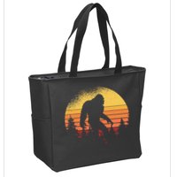 Retro Bigfoot Believer Silhouette Sasquatch Hide And Seek Zip Tote Bag
