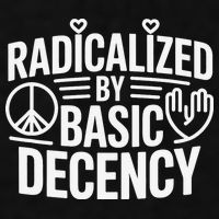 Radicalized By Basic Decency Protest Resist Persist Ladies PosiCharge Tri-Blend Wicking Tank