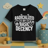 Radicalized By Basic Decency Protest Resist Persist Toddler T-Shirt