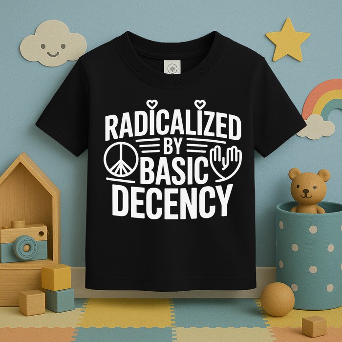 Radicalized By Basic Decency Protest Resist Persist Toddler T-Shirt