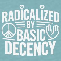 Radicalized By Basic Decency Protest Resist Persist Sueded Cloud Jersey T-Shirt