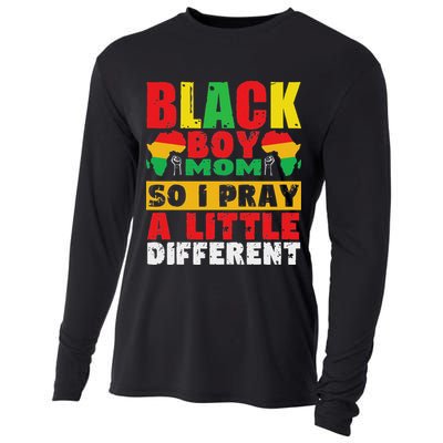 Religious Black Boy Mom Mama Black History Month African Cooling Performance Long Sleeve Crew