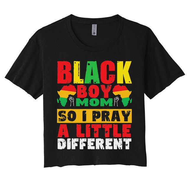 Religious Black Boy Mom Mama Black History Month African Crop Top