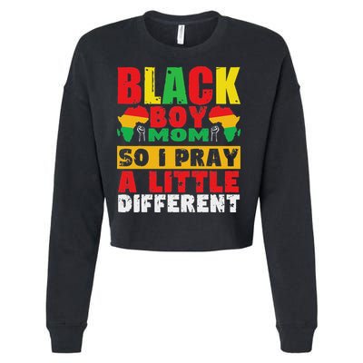 Religious Black Boy Mom Mama Black History Month African Cropped Pullover Crew