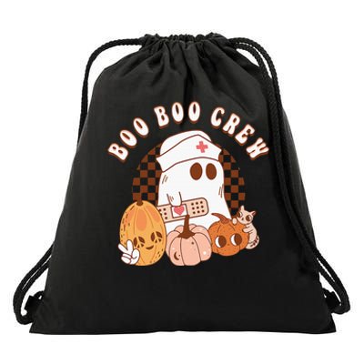 Retro Boo Boo Crew Cute Nurse Halloween Party Funny Drawstring Bag