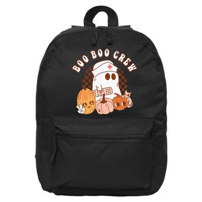 Retro Boo Boo Crew Cute Nurse Halloween Party Funny 16 in Basic Backpack