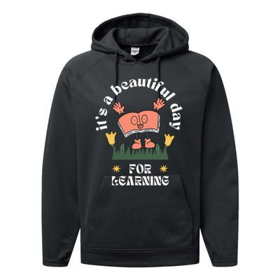 Read Books Beautiful Day for Learning iep Goals Teacher Fun Performance Fleece Hoodie