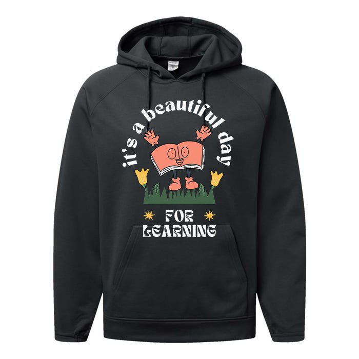 Read Books Beautiful Day for Learning iep Goals Teacher Fun Performance Fleece Hoodie