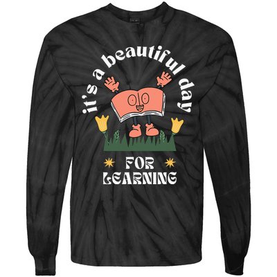 Read Books Beautiful Day for Learning iep Goals Teacher Fun Tie-Dye Long Sleeve Shirt