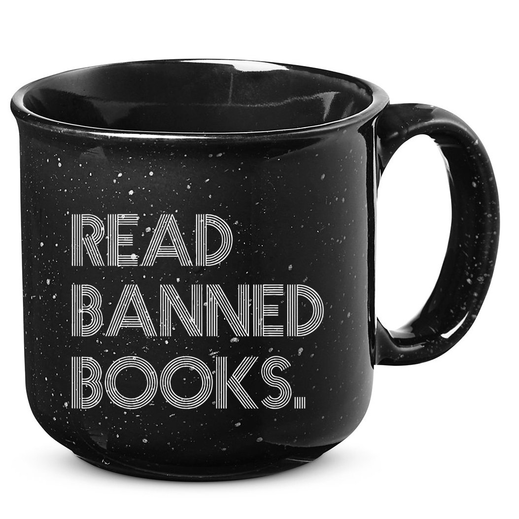 Read Banned Books Librarians Banned Books Week Retro Vintage 15oz Campfire Ceramic Mug