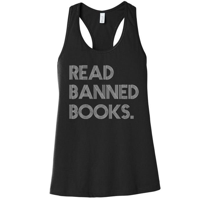 Read Banned Books Librarians Banned Books Week Retro Vintage Women's Racerback Tank