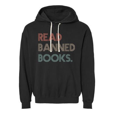 Read Banned Books Librarians Banned Books Week Retro Vintage Garment-Dyed Fleece Hoodie