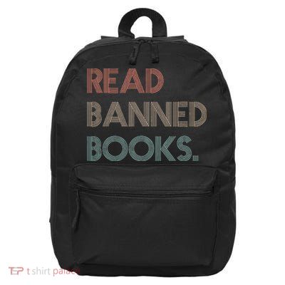 Read Banned Books Librarians Banned Books Week Retro Vintage 16 in Basic Backpack