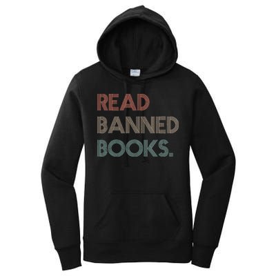Read Banned Books Librarians Banned Books Week Retro Vintage Women's Pullover Hoodie