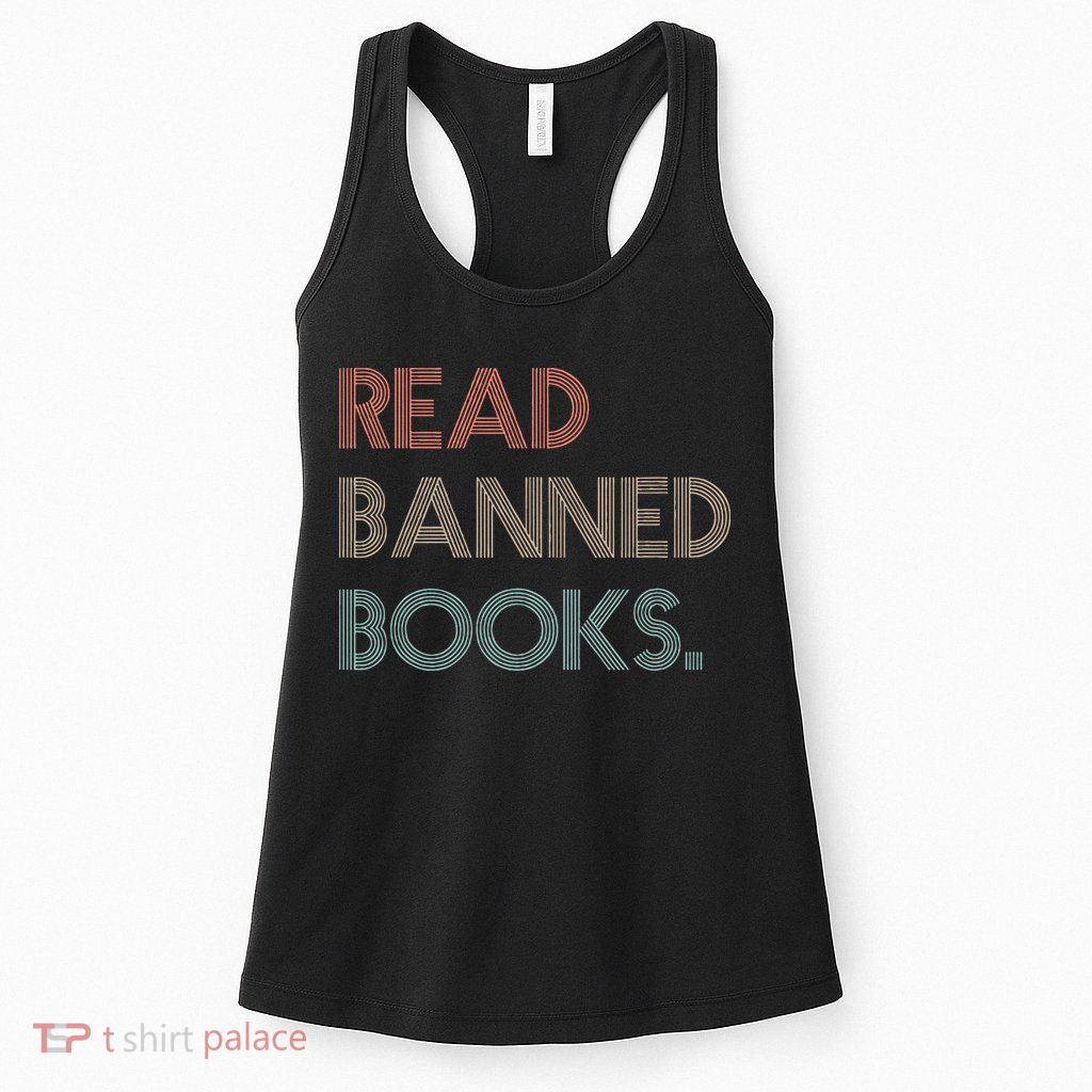Read Banned Books Librarians Banned Books Week Retro Vintage Womens Tank Top