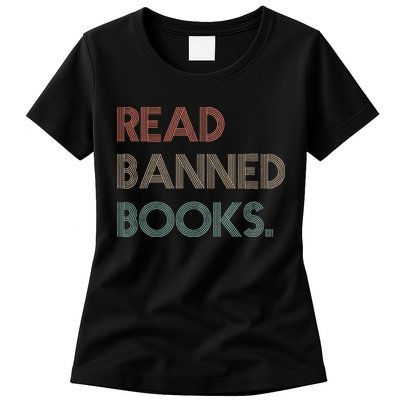 Read Banned Books Librarians Banned Books Week Retro Vintage Womens T-Shirt