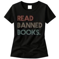 Read Banned Books Librarians Banned Books Week Retro Vintage Womens T-Shirt