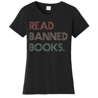 Read Banned Books Librarians Banned Books Week Retro Vintage Women's T-Shirt