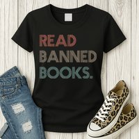 Read Banned Books Librarians Banned Books Week Retro Vintage Womens T-Shirt