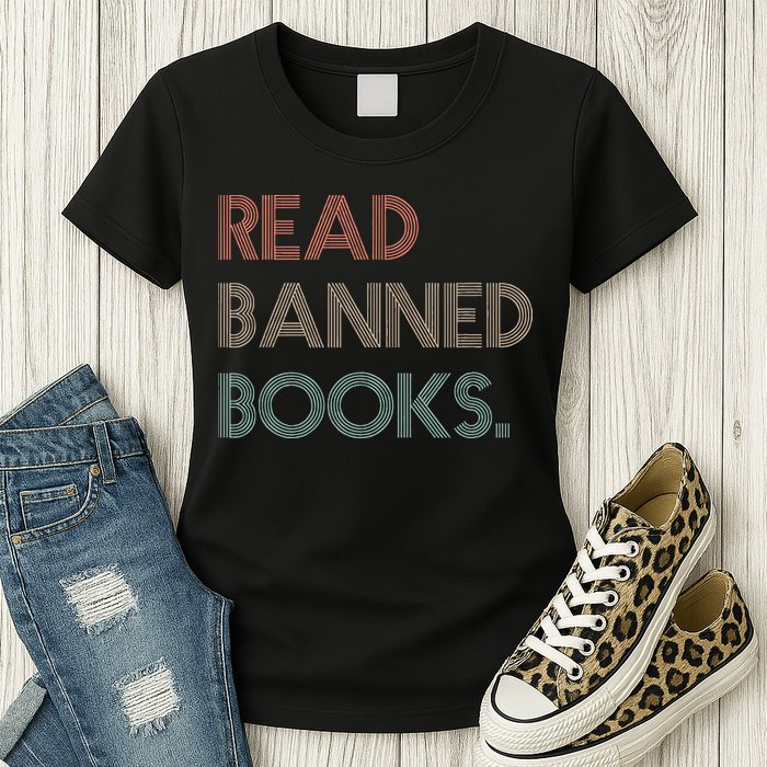 Read Banned Books Librarians Banned Books Week Retro Vintage Womens T-Shirt