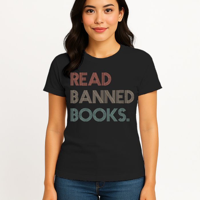 Read Banned Books Librarians Banned Books Week Retro Vintage Womens T-Shirt