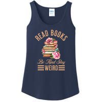 Read Books Be Kind Stay Weird Ladies Essential Tank