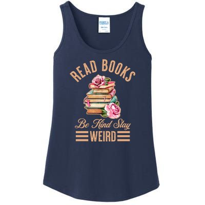 Read Books Be Kind Stay Weird Ladies Essential Tank