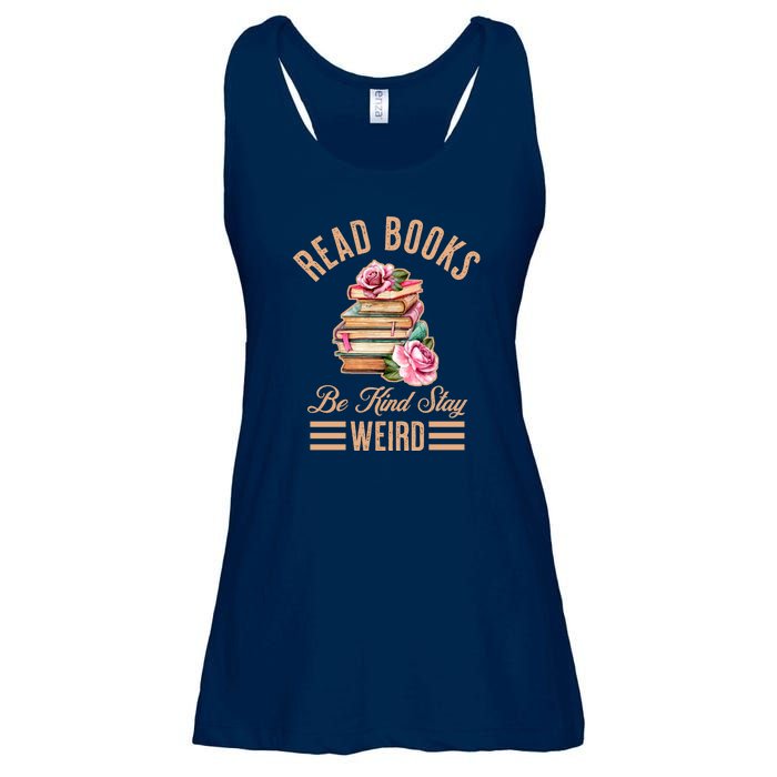 Read Books Be Kind Stay Weird Ladies Essential Flowy Tank