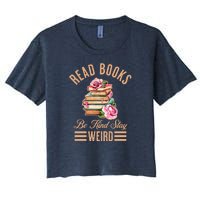 Read Books Be Kind Stay Weird Women's Crop Top Tee