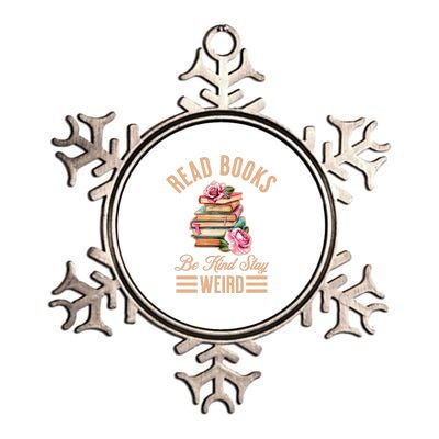 Read Books Be Kind Stay Weird Metallic Star Ornament