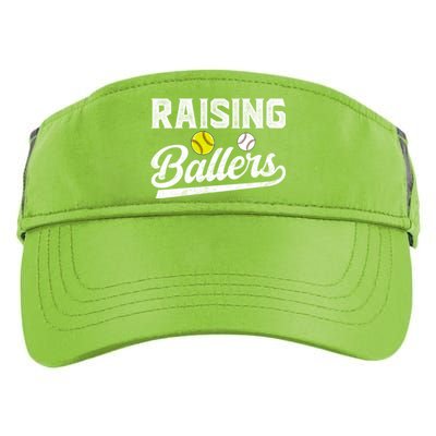 Raising Ballers Baseball Softball Dad Of Ballers Meaningful Gift Adult Drive Performance Visor