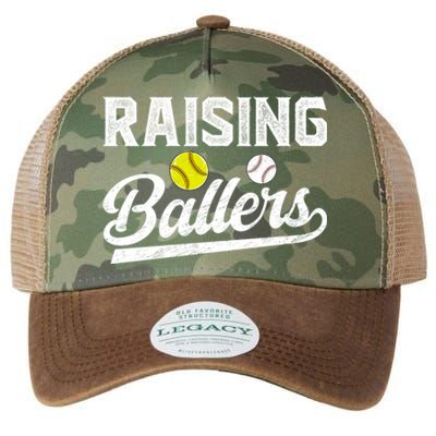 Raising Ballers Baseball Softball Dad Of Ballers Meaningful Gift Legacy Tie Dye Trucker Hat