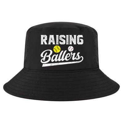 Raising Ballers Baseball Softball Dad Of Ballers Meaningful Gift Cool Comfort Performance Bucket Hat