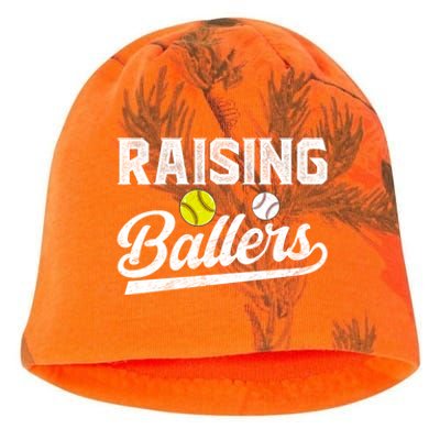 Raising Ballers Baseball Softball Dad Of Ballers Meaningful Gift Kati - Camo Knit Beanie