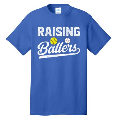 Raising Ballers Baseball Softball Dad Of Ballers Meaningful Gift Tall T-Shirt