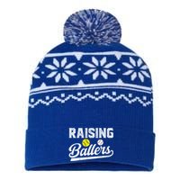 Raising Ballers Baseball Softball Dad Of Ballers Meaningful Gift USA-Made Snowflake Beanie