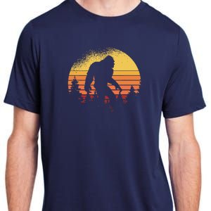 Retro Bigfoot Believer Silhouette Sasquatch Hide And Seek Adult ChromaSoft Performance T-Shirt