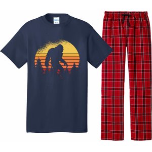 Retro Bigfoot Believer Silhouette Sasquatch Hide And Seek Pajama Set