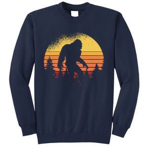 Retro Bigfoot Believer Silhouette Sasquatch Hide And Seek Tall Sweatshirt