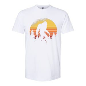 Retro Bigfoot Believer Silhouette Sasquatch Hide And Seek Softstyle CVC T-Shirt