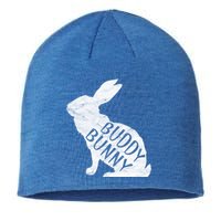 Retro Buddy Bunny Gift Dad Rabbit Matching Family Easter Gift Sustainable Beanie