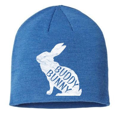 Retro Buddy Bunny Gift Dad Rabbit Matching Family Easter Gift Sustainable Beanie