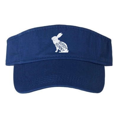 Retro Buddy Bunny Gift Dad Rabbit Matching Family Easter Gift Valucap Bio-Washed Visor