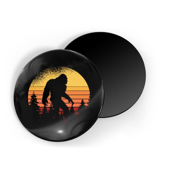 Retro Bigfoot Believer Silhouette Sasquatch Hide And Seek Magnet